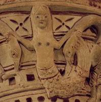 Chauvigny, Eglise Saint-Pierre, Chapiteau, Sirene